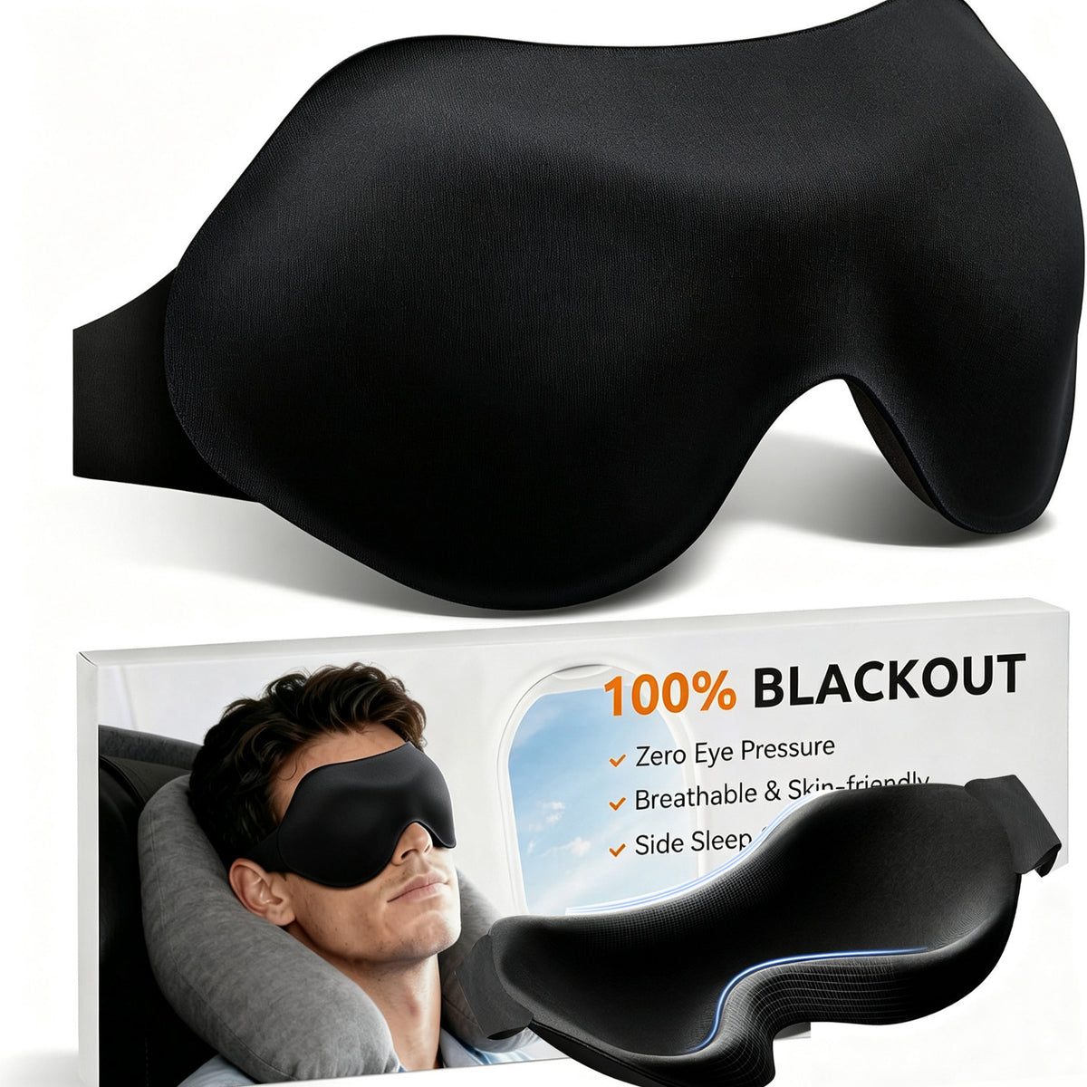 3D Contoured Sleep Mask