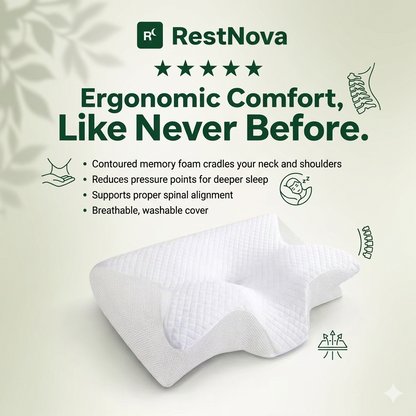 RestNova™ Cervical Support & Anti-Snore Pillow